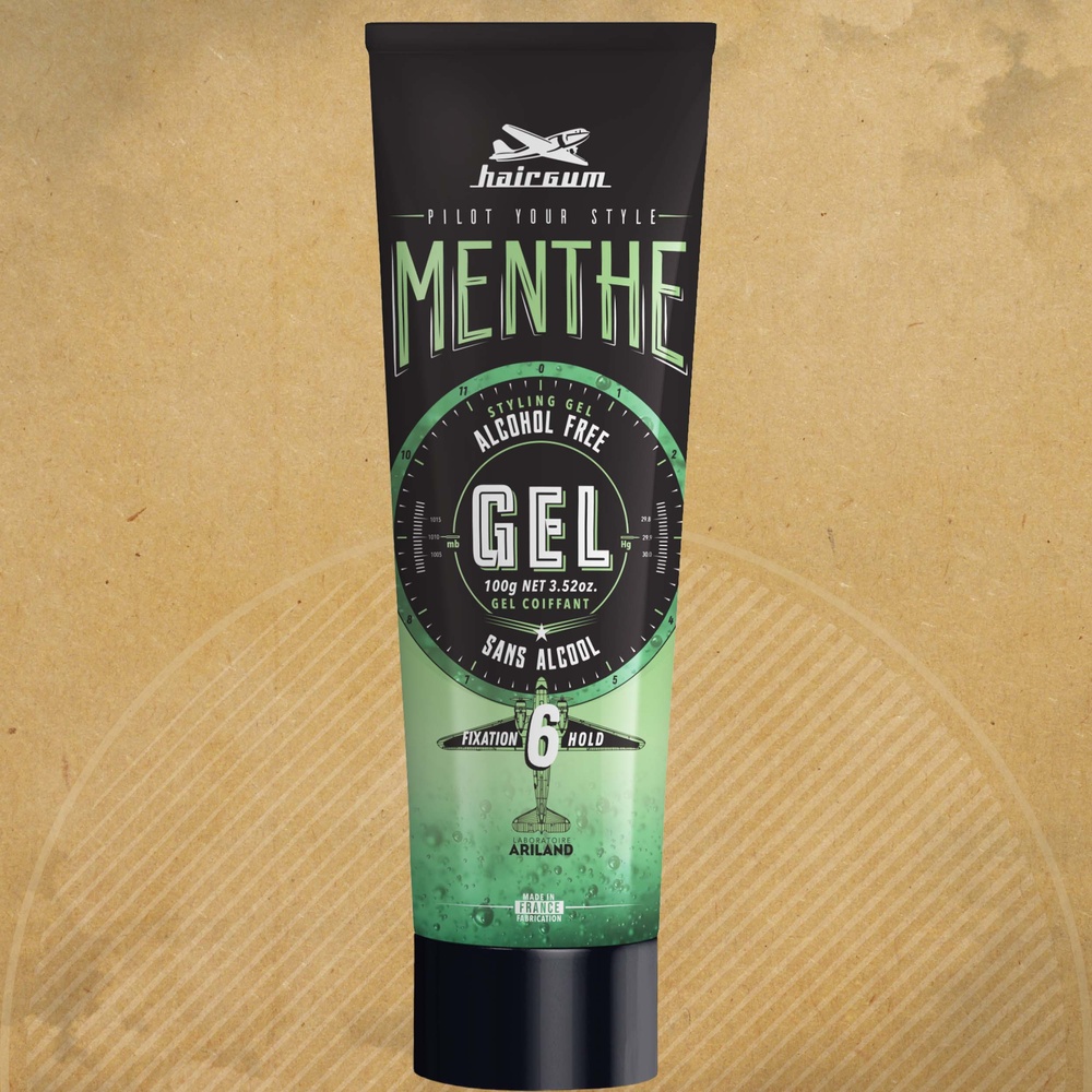 hairgum Gel Fixant Menthe - Sans Alcool Produit Coiffant