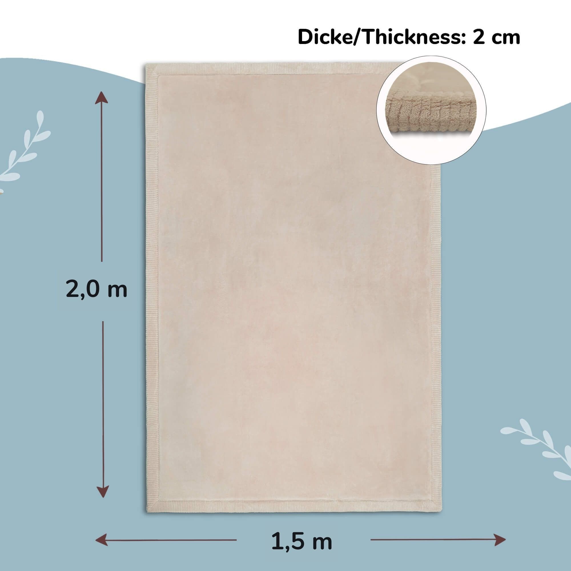 Kinderteppich Spielmatte für Baby 2x1,5m, Krabbeldecke für Baby mit Memory-Schaum, Hakuna Matte