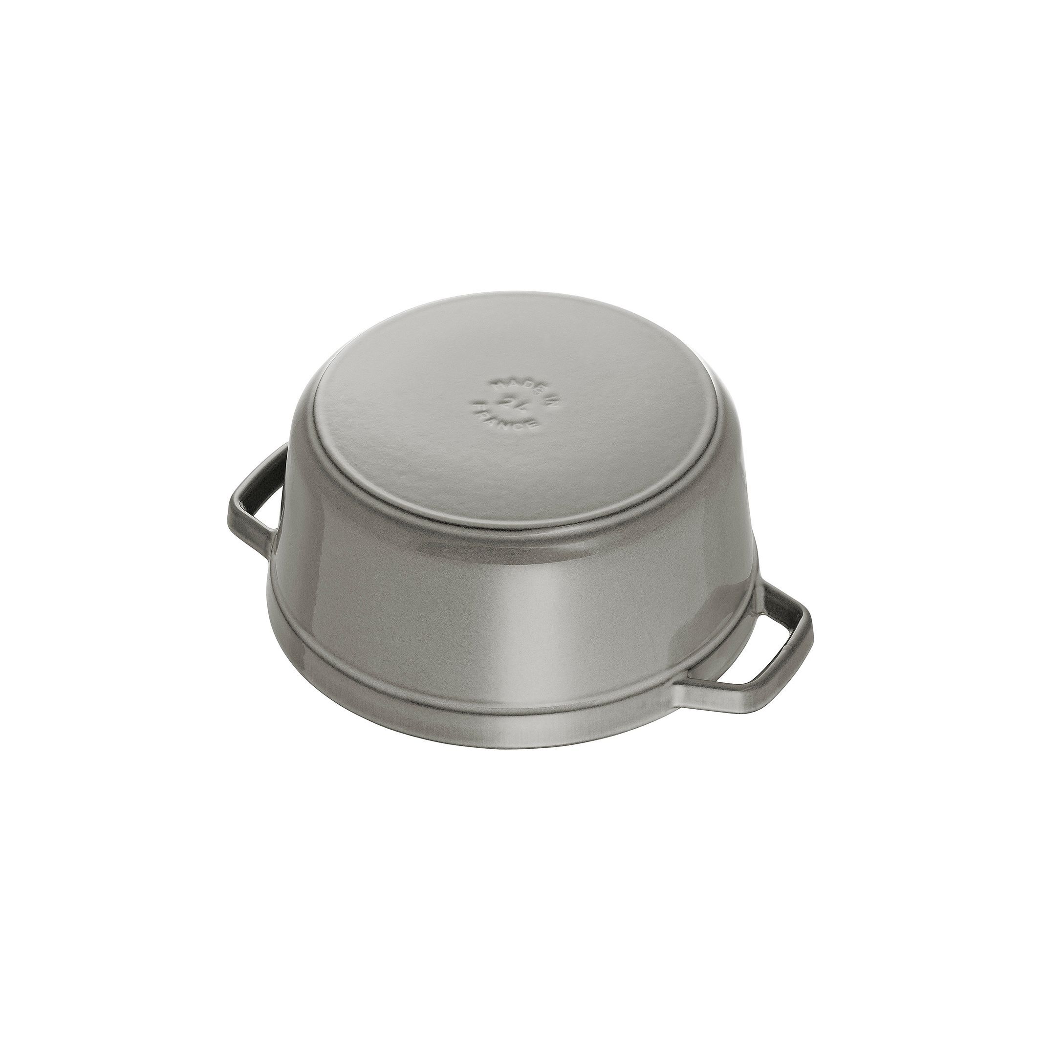 Cocotte 24 cm, rund, Graphit-Grau, Gusseisen