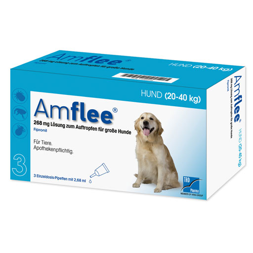 AMFLEE 268 mg Spot-on Lsg.f.große Hunde 20-40kg  3 St  Lösung