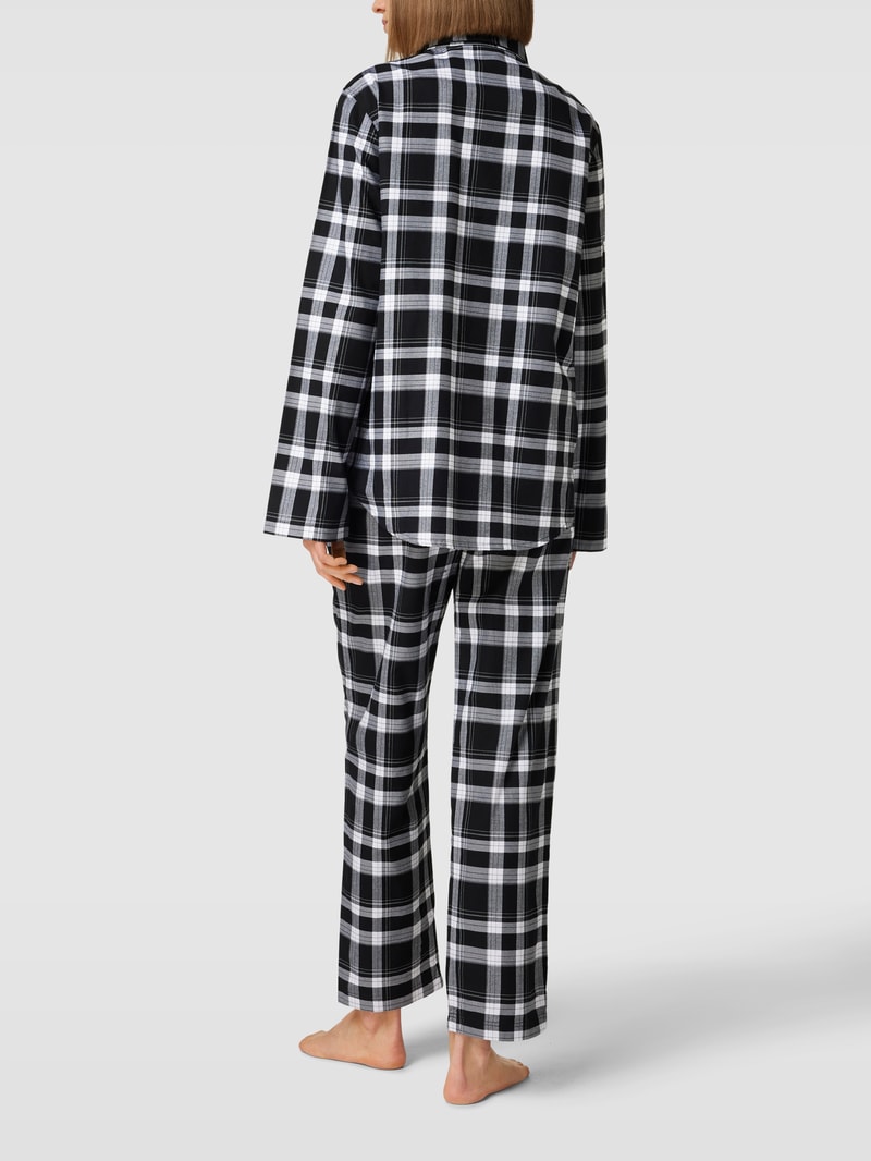 Pyjama mit Tartan-Karo in dunkelgrau
