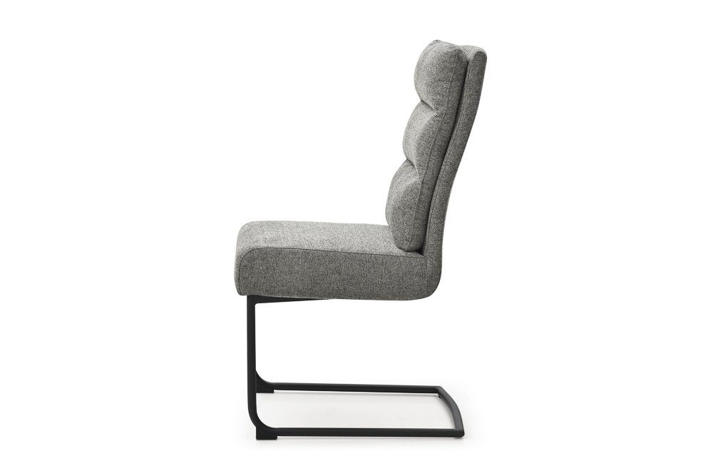 riess-ambiente Freischwinger COMFORT vintage grau, Esszimmer · Webstoff · Metall · Industrial Design