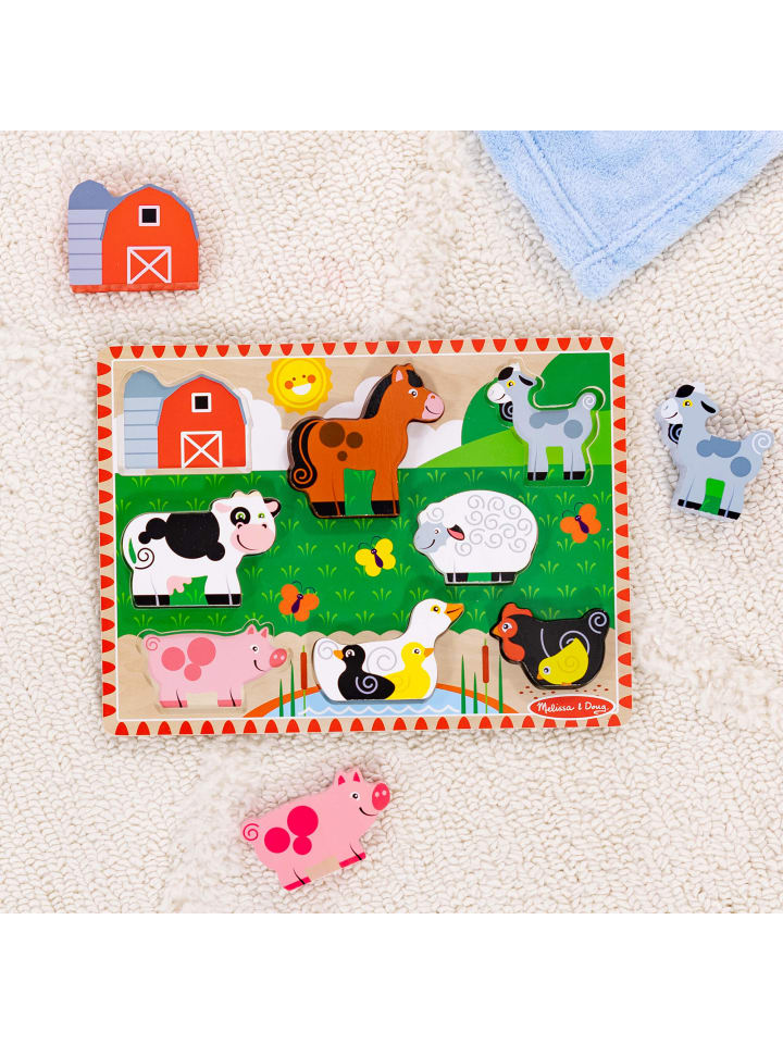 Melissa & Doug Farm Chunky Puzzle 8 tlg.- ab 3 Jahren günstig kaufen onesize