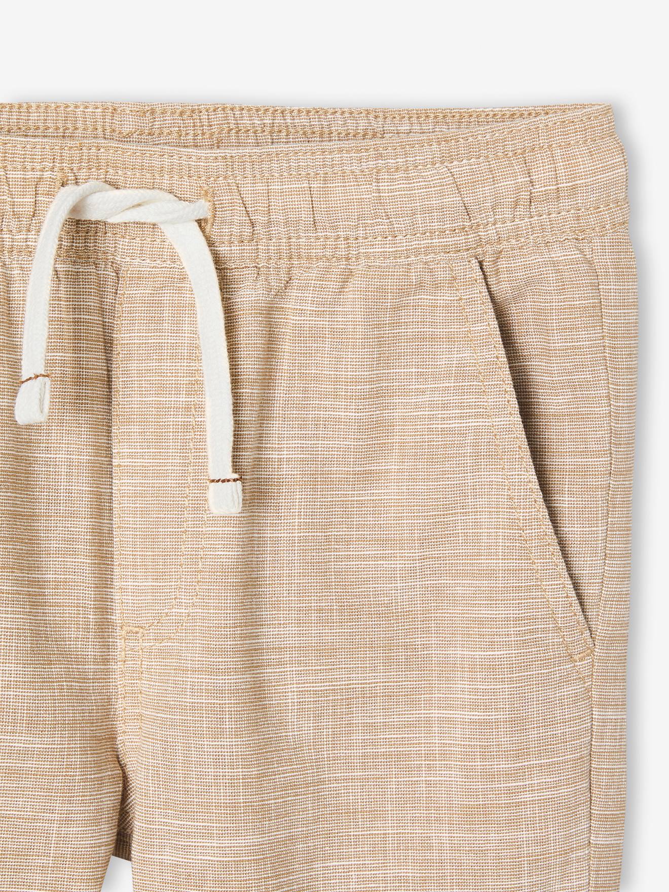 Vertbaudet Jungen 3/4-Hose, Beinlänge verstellbar Oeko-Tex - beige meliert