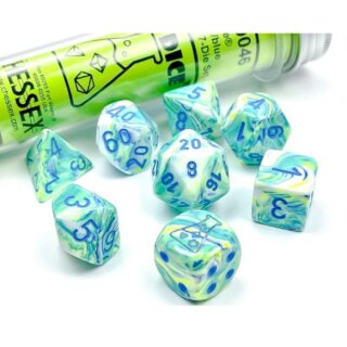 Lab Dice 5 Festive Polyhedral Garden/Blue 7-Die Set (7)