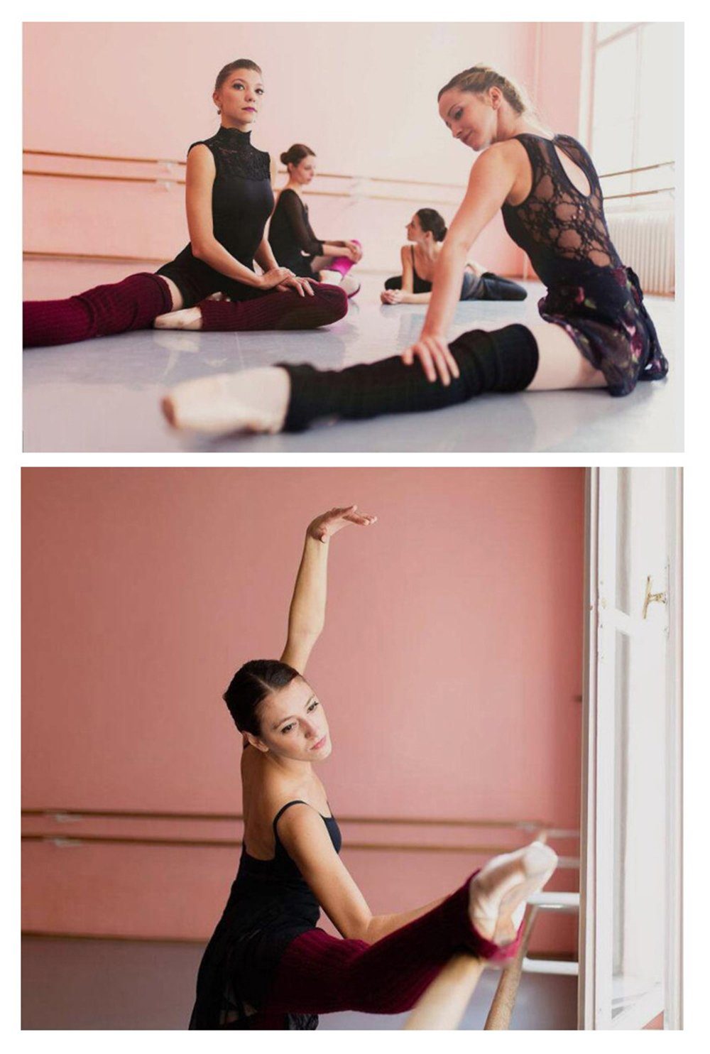 Beinstulpen Damen Stulpen Lange Gestrickt Beinwärmer (1-Paar, Winter Beinstulpen5 Farben verfügbar) Strumpf für Ballett Fitness Yoga