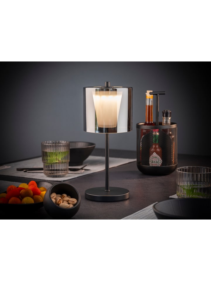 APS Tischleuchte in schwarz, Ø 12 cm, H: 28 cm, Glas/Metall günstig kaufen onesize