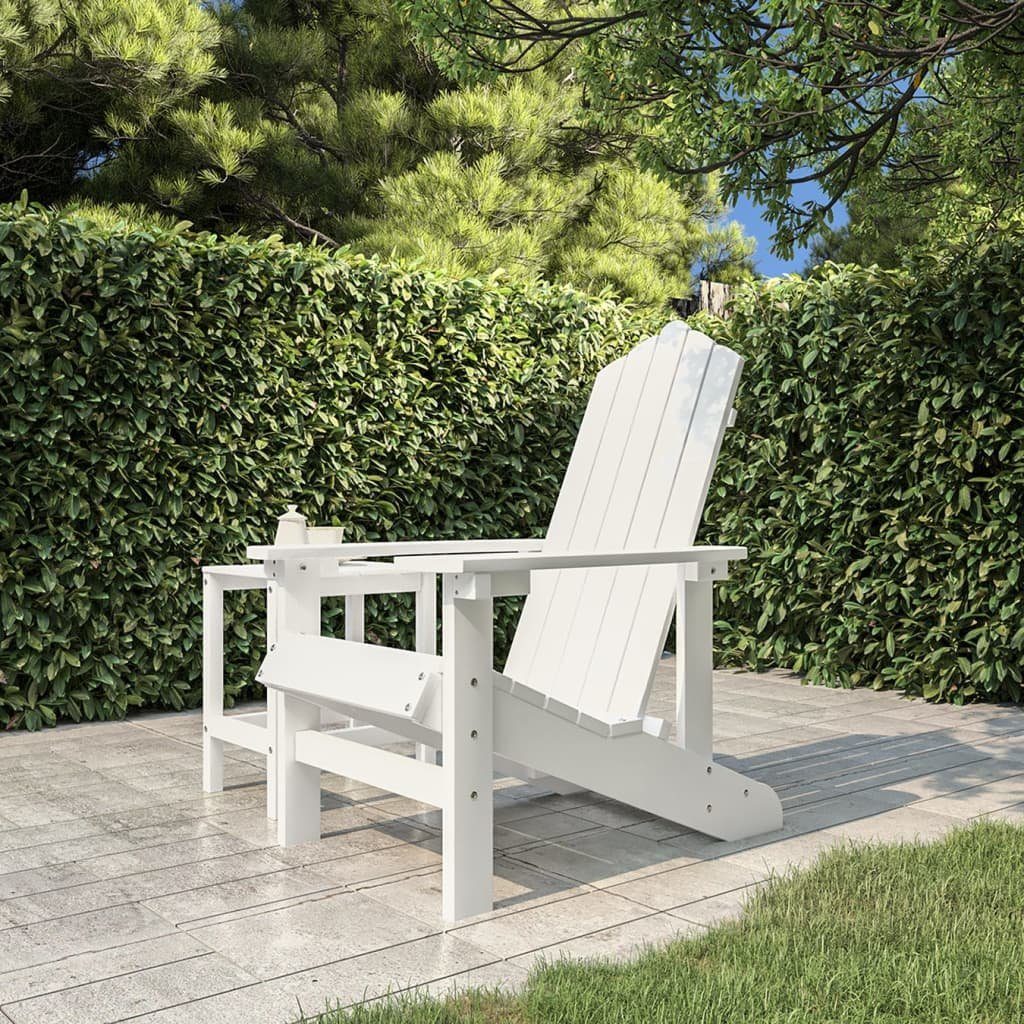 vidaXL Gartenstuhl Adirondack-Gartenstuhl HDPE Weiß (1 St)