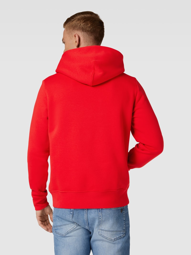 Hoodie mit Label-Print Modell 'MONOTYPE' in rot