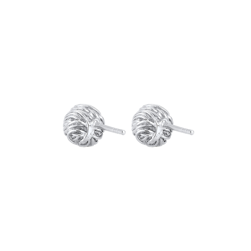 Elli Elli Boucles d'Oreilles Sphères Tordu Minimal Clous d'Oreille Femme - (925/1000)  Boucles d'oreilles