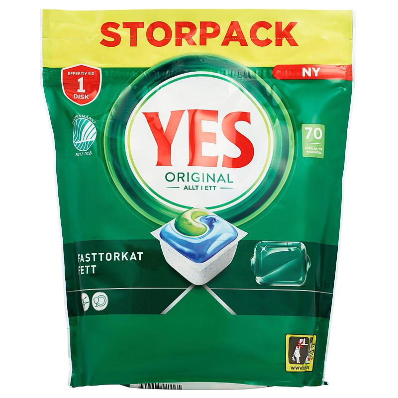 Yes Yes oppvasktablett 70 stk Original