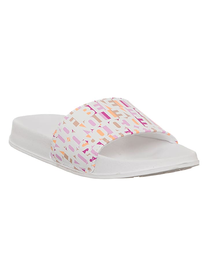 Benetton Pantoletten in Weiß/ Rosa günstig kaufen