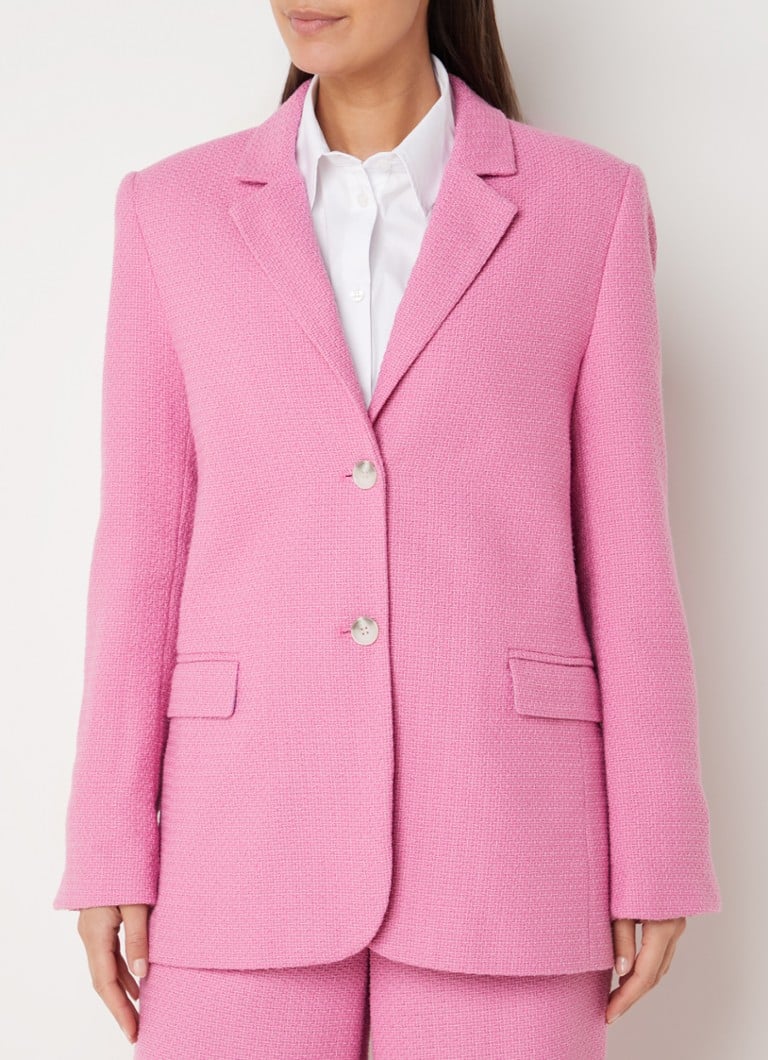 Studio Anneloes Sofie -bleiseri tweed-jäljitelmällä ja läpällisillä taskuilla