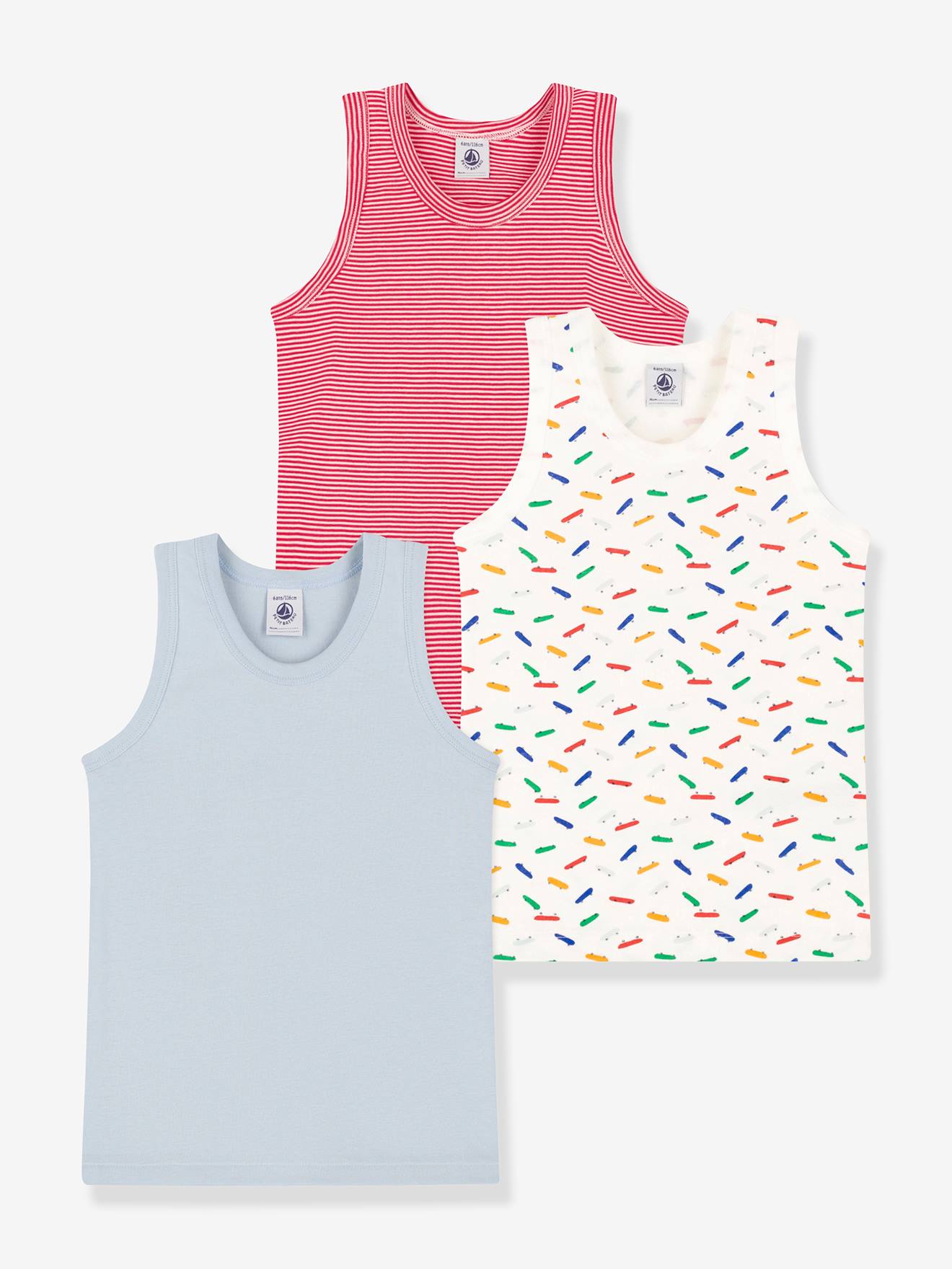 Petit Bateau 3er-Pack Jungen Unterhemden PETIT BATEAU - grün