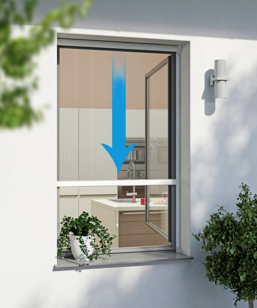 Powertec Insektenschutz -Rollo Fenster 130x160cm Weiß
