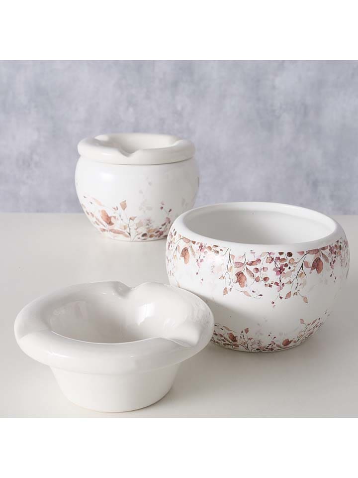 Boltze 2er-Set: Aschenbecher ''Bernda'' in Weiß/ Rosa - (H)8 cm günstig kaufen onesize