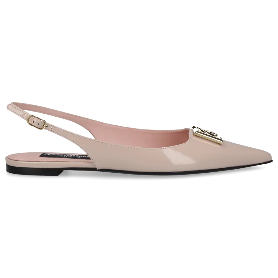 Dolce & Gabbana - Sling-Ballerinas LOLLO Lackleder - beige