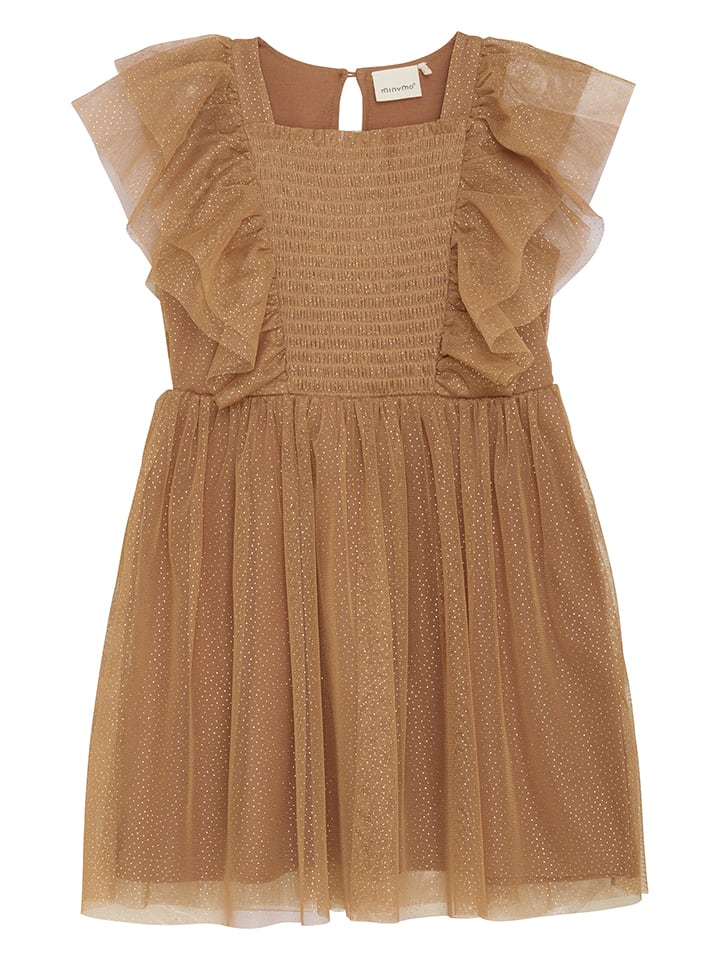 Minymo Kleid in Hellbraun günstig kaufen
