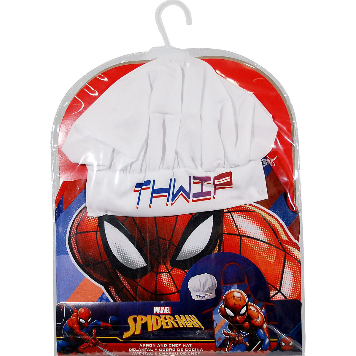 Kochschürze/Backschürze Spider-Man, inkl. Kochmütze. Einheitsgröße