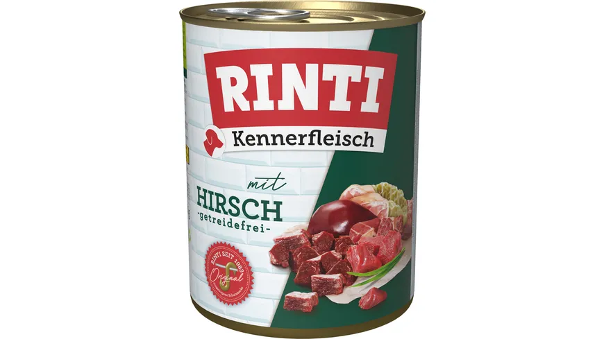 RINTI Hundenassfutter Kennerfleisch Hirsch 800 g