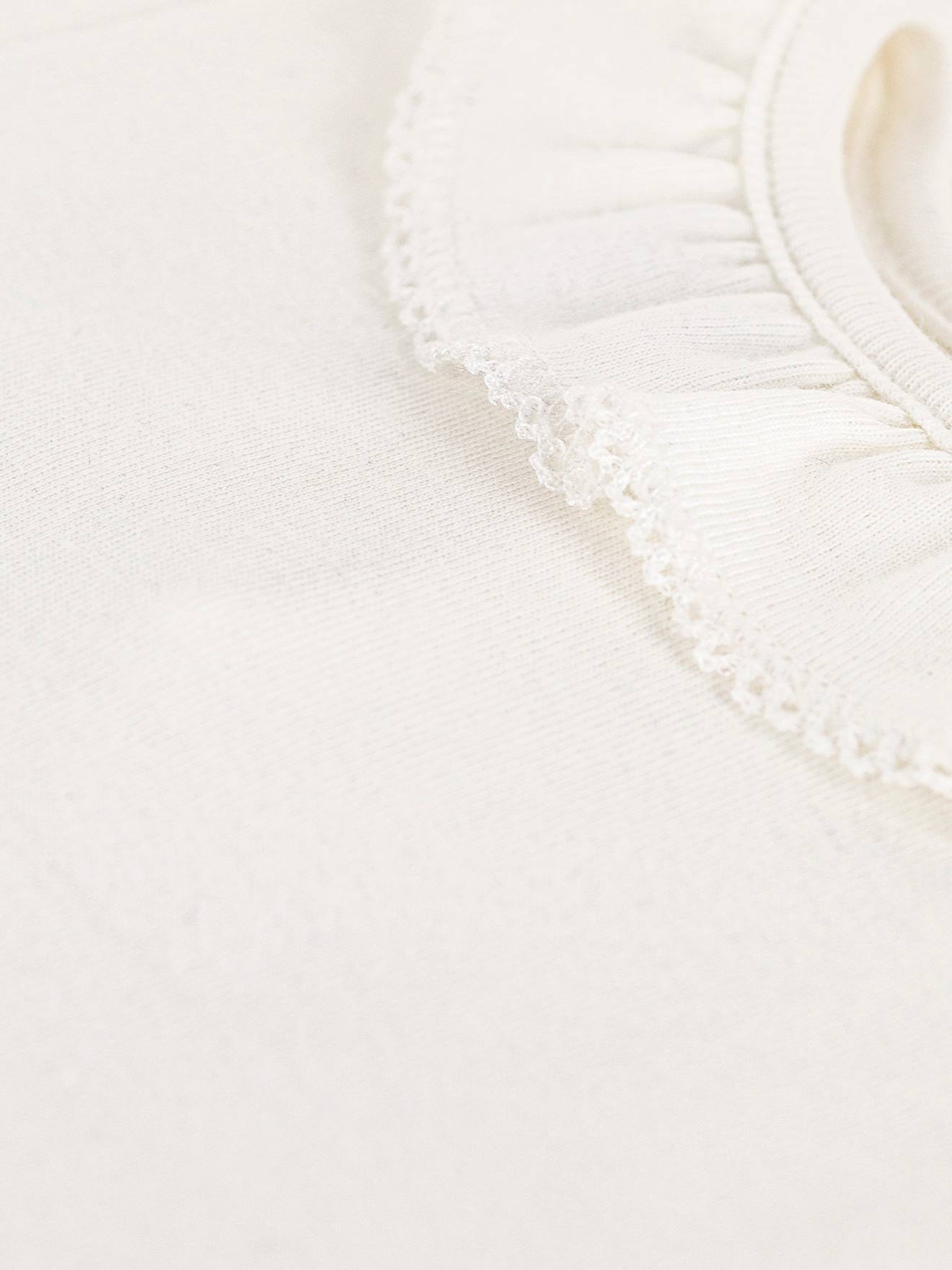 Body manches courtes collerette en coton bio PETIT BATEAU blanc