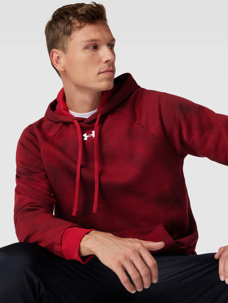 Hoodie mit Kapuze in bordeaux rot