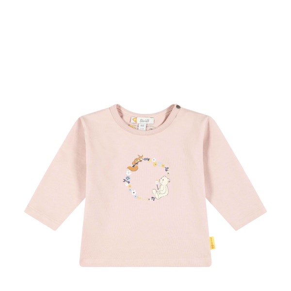T-Shirt langarm, rosa für Mädchen