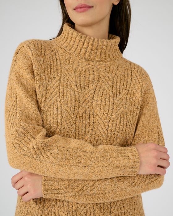 Pull col roulé maille chinée Thermolactyl