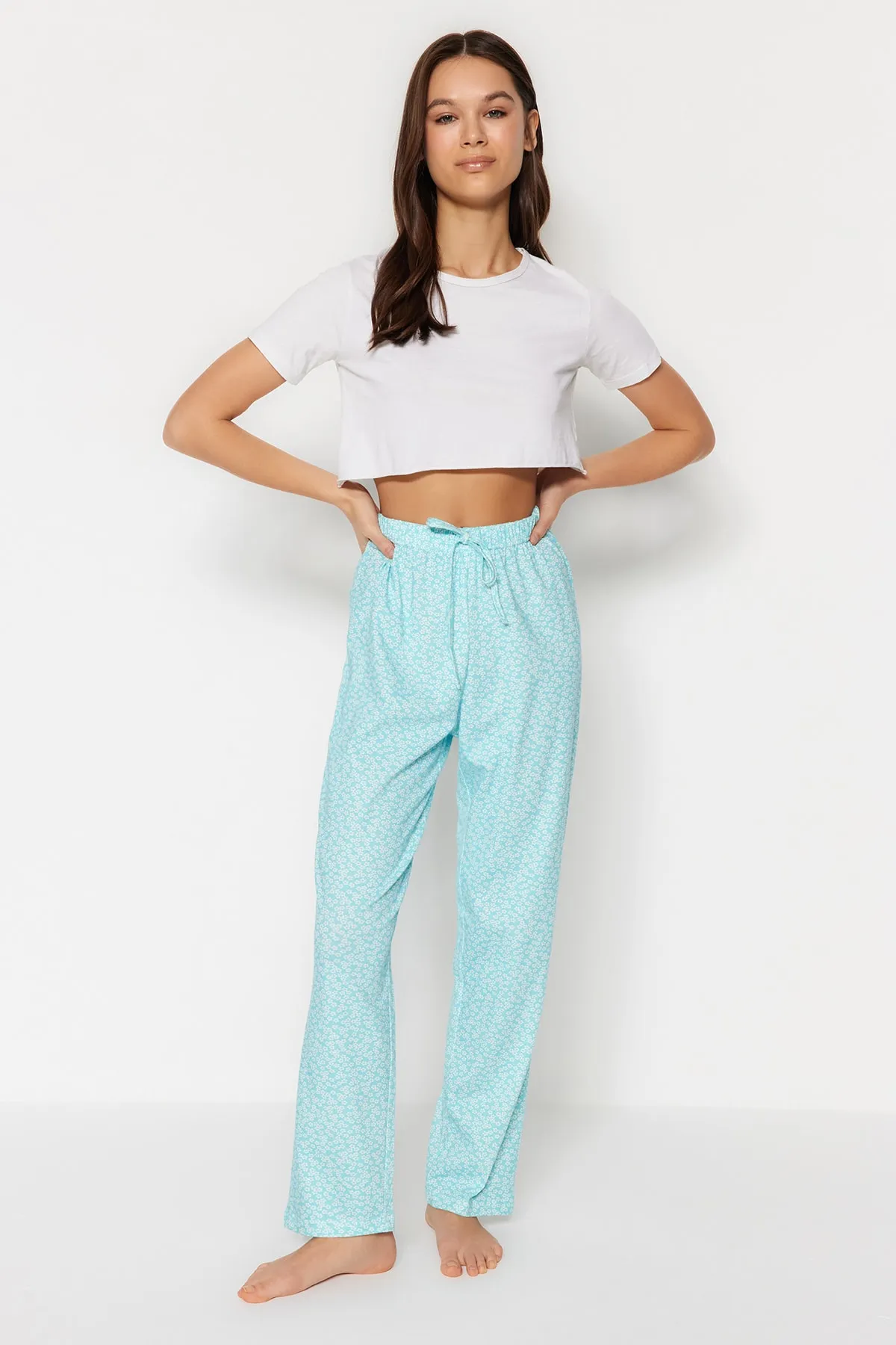 Trendyol Collection  Pyjamahose - Blau - Straight