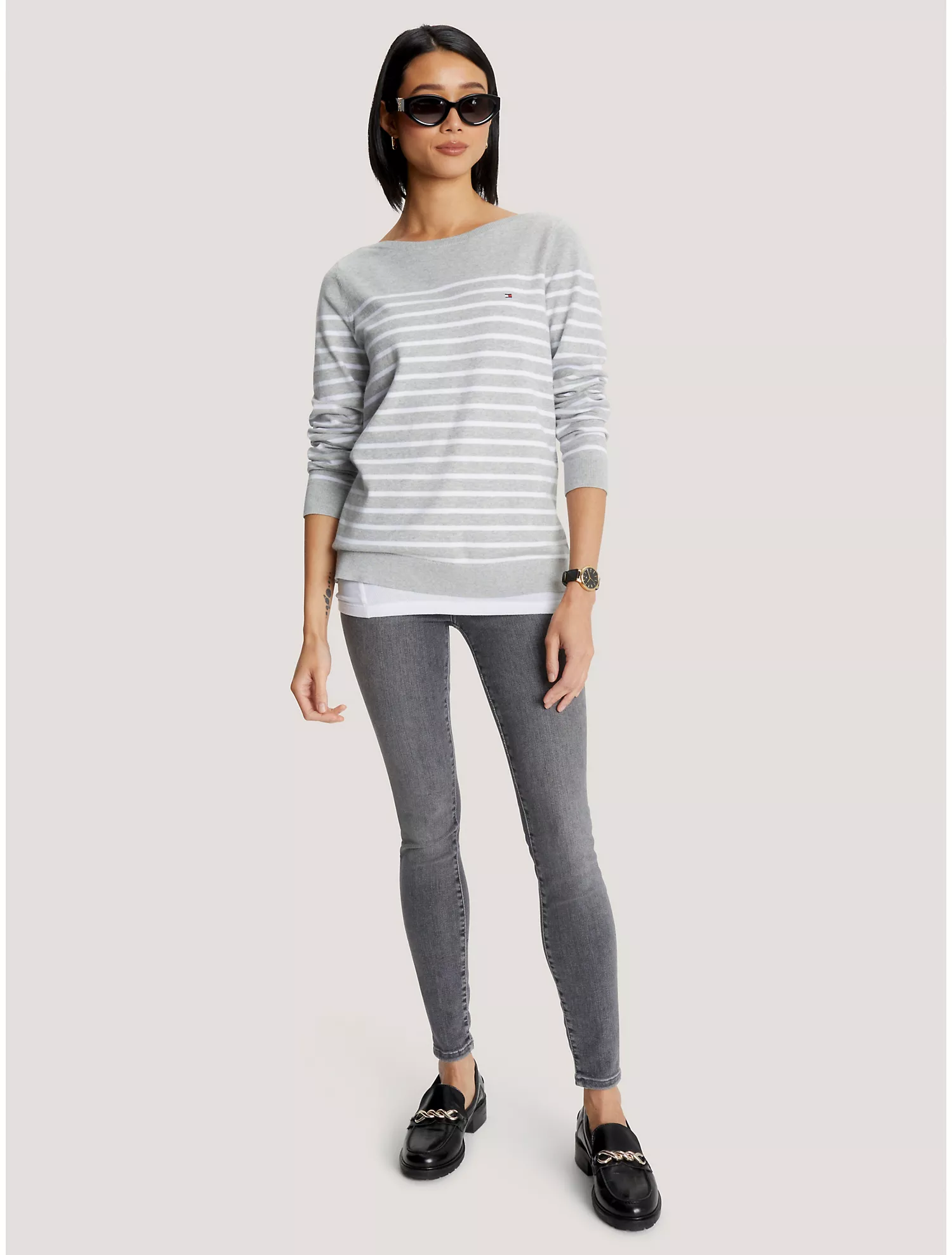 Stripe Boatneck Sweater