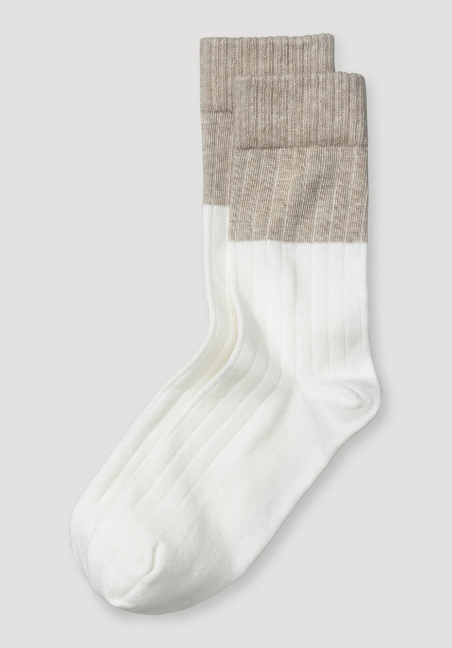 Rippsocke Bi-Color aus Bio-Baumwolle