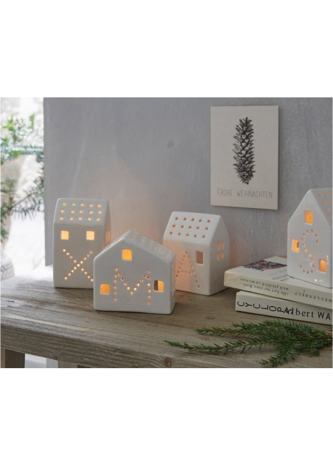 Windlicht im Haus-Design (4-tlg.Set)