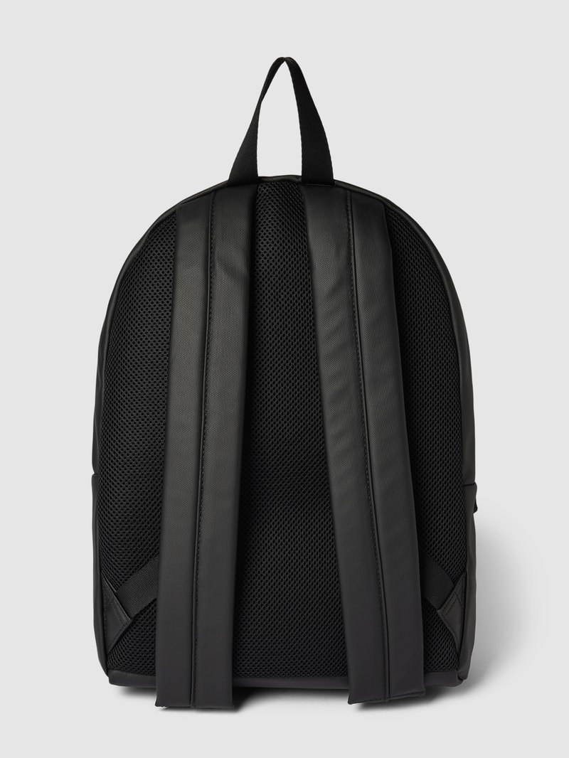 Rucksack in Two-Tone-Machart mit Label-Patch in schwarz