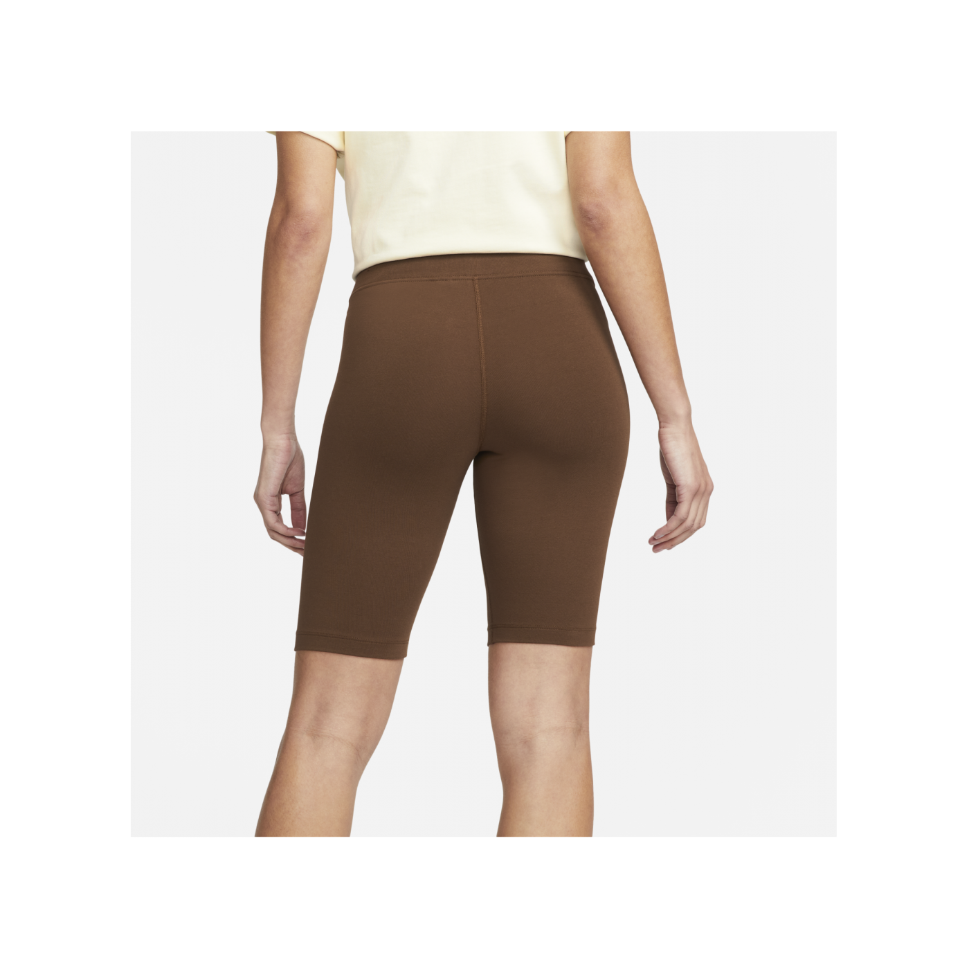 Nike Essential Biker Short Damen Braun Weiss F259