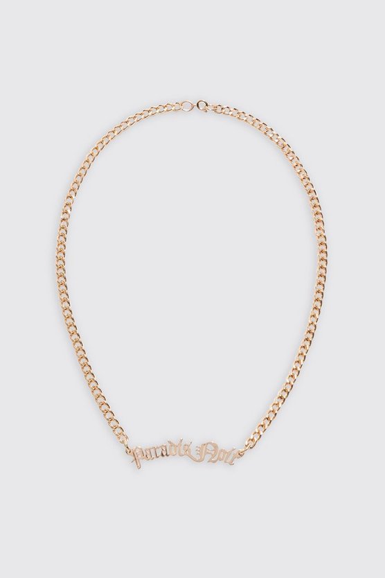 Paradise Noir Slogan Necklace