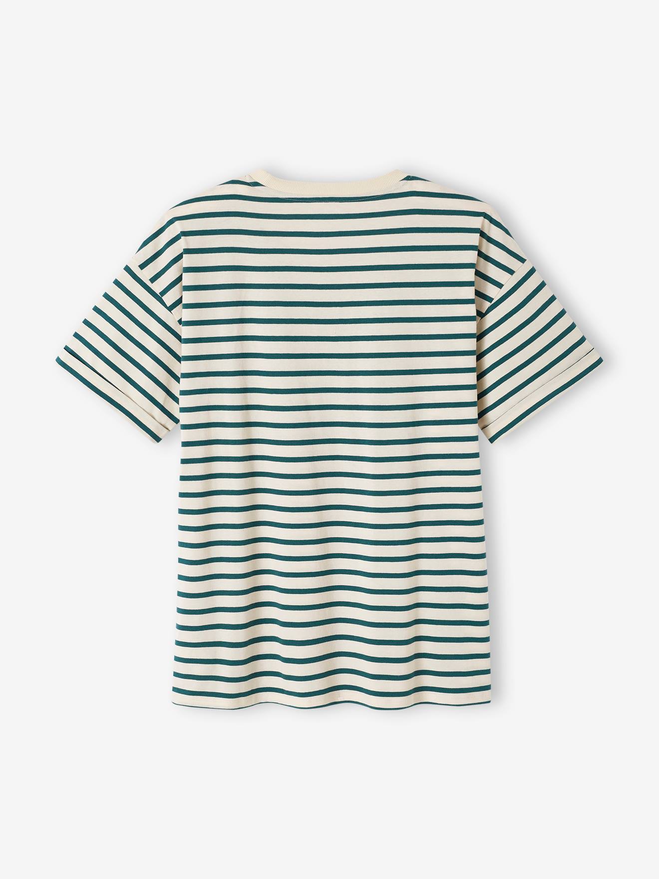 T-shirt mixte adulte capsule famille marin rayé vert