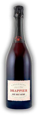 Drappier Rosé Brut Nature Dosage Zero Drappier Rosé Brut Nature Dosage Zero Ein Rosé saignée aus 100% Pinot Noir Trauben. 0,75	 Liter - Vol 12%