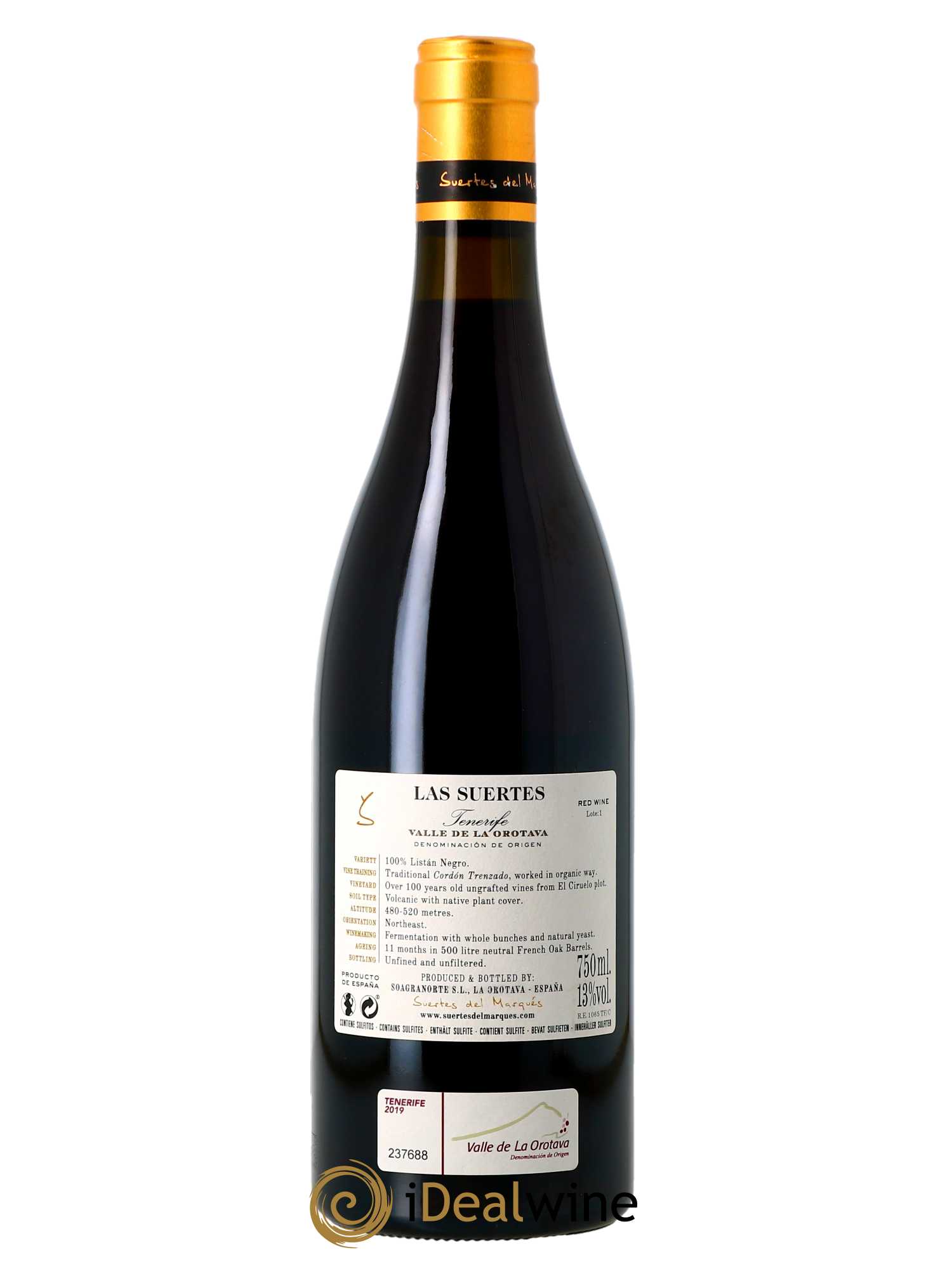 Valle de la Orotava Suertes del Marqués Las Suertes  2019 - Lot de 1 Bouteille