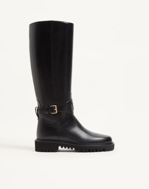 Bota exclusiva VLogo em couro de bezerro 40 mm