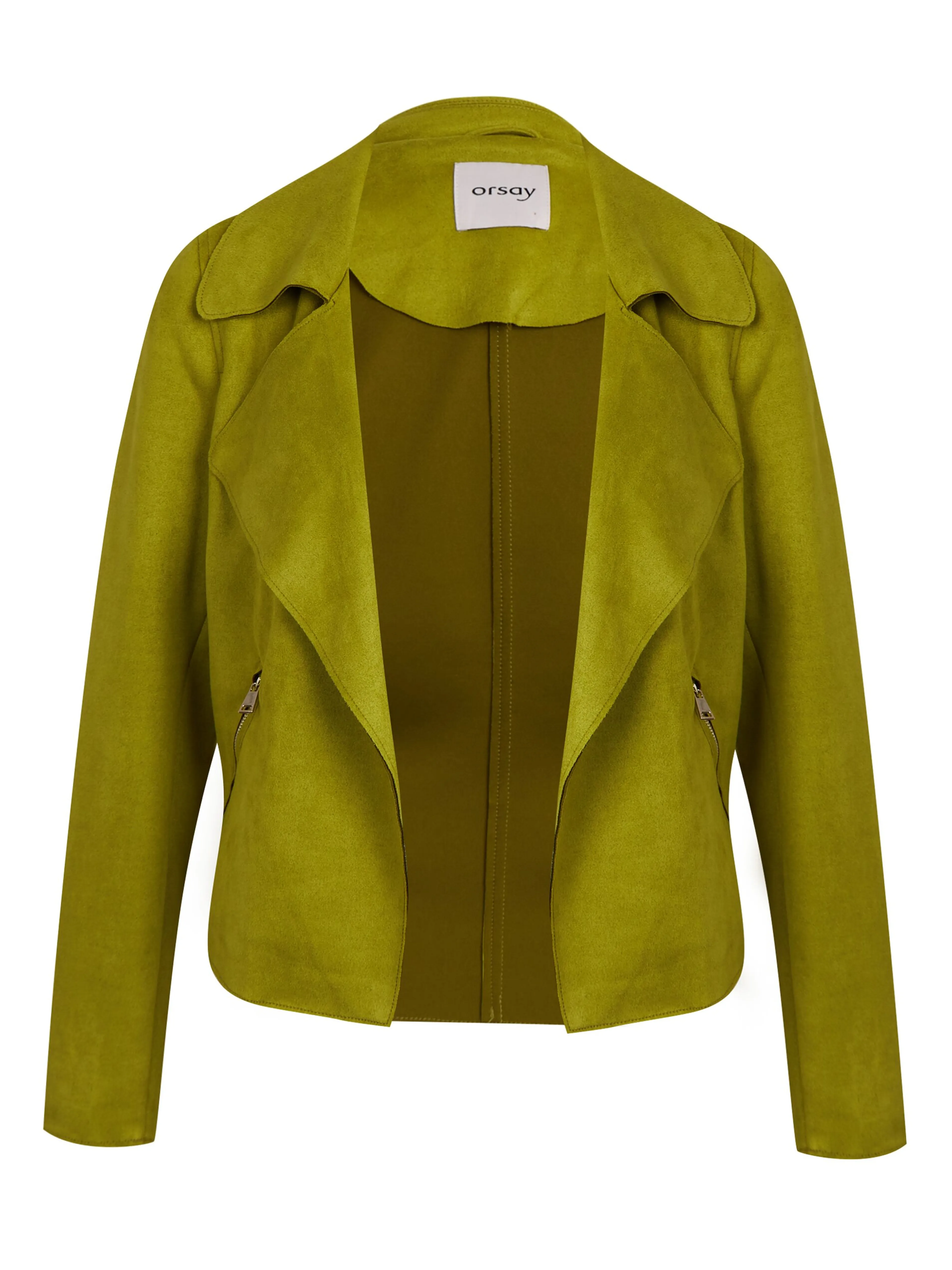 Hellgrüne leichte Damenjacke aus Wildleder ORSAY