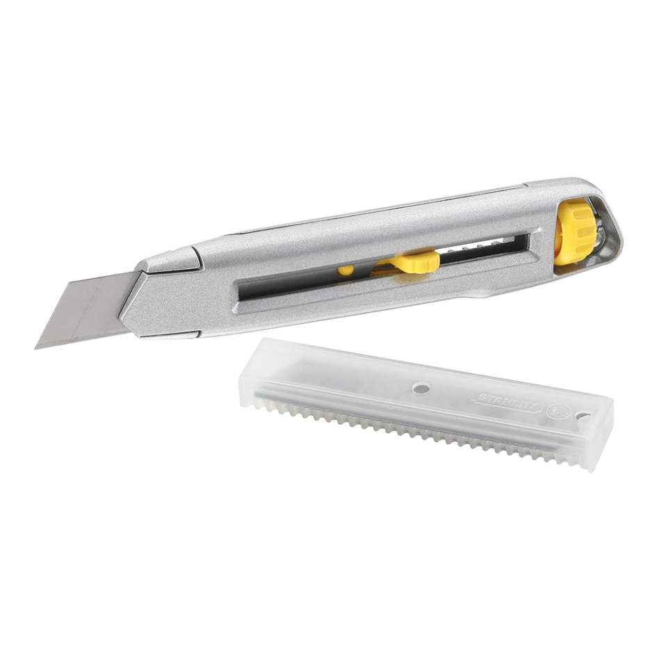 Stanley 1-10-018 Abbrechmesser mit Verriegelungsmechanismus, 18 mm