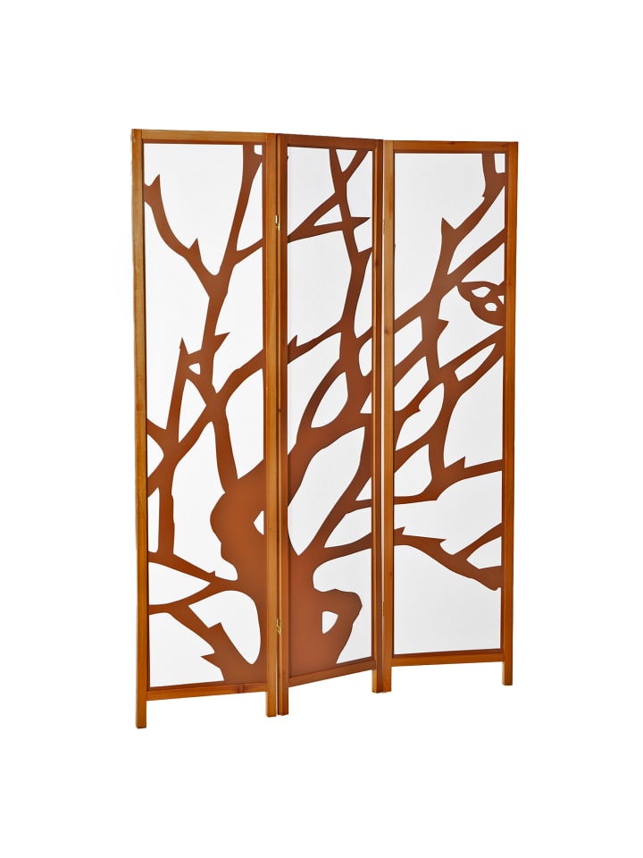 Homestyle4u 3-tlg. Paravent in Braun 130x175 günstig kaufen onesize