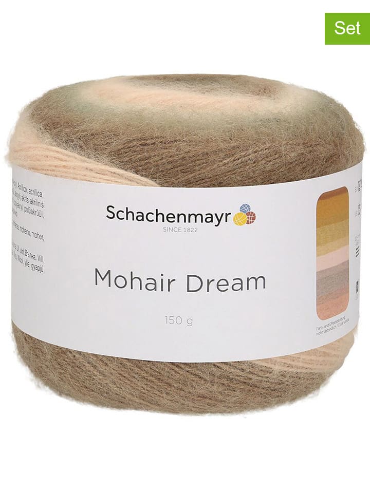 Schachenmayr since 1822 6er-Set: Mixgarne ''Mohair Dream'' in Grün/ Braun/ Beige - 6x 150 g günstig kaufen onesize