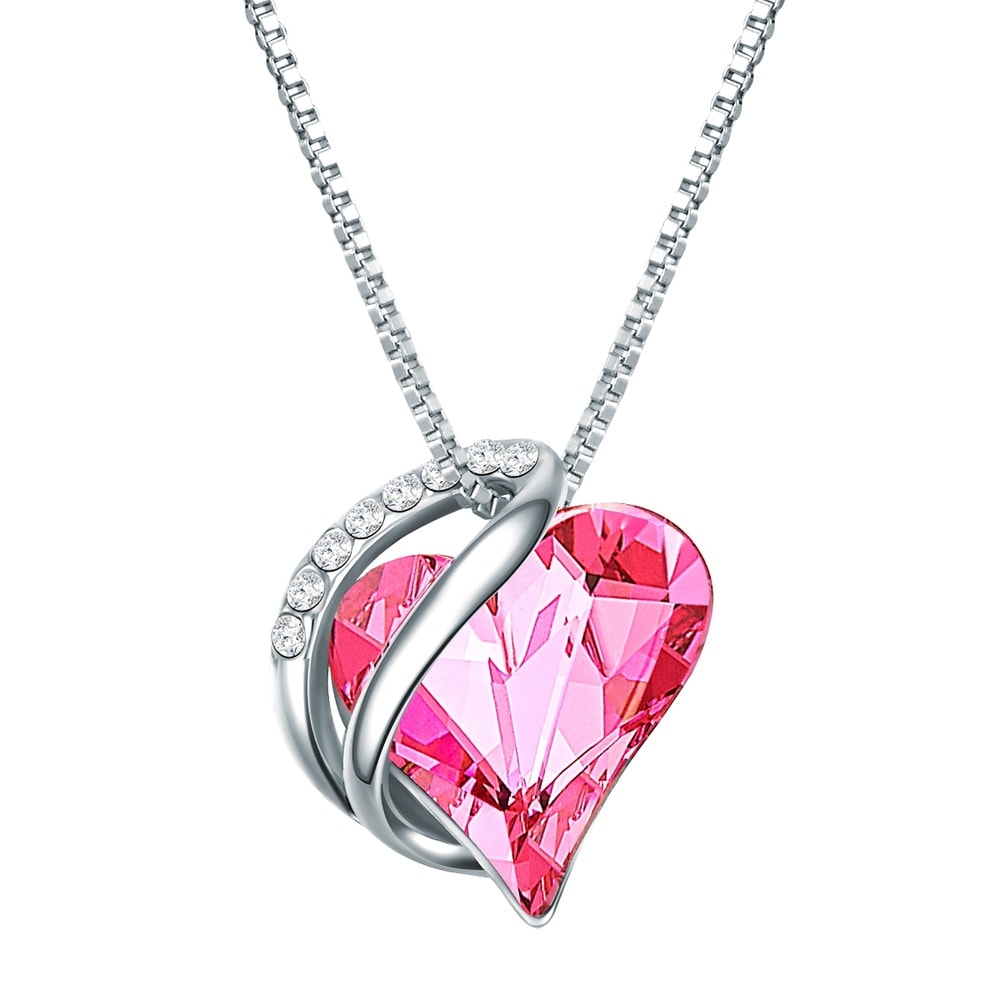 Rafaela Donata Collier en argent Coeur orné de cristaux Swarovski Orné de cristaux Swarovski en  collier
