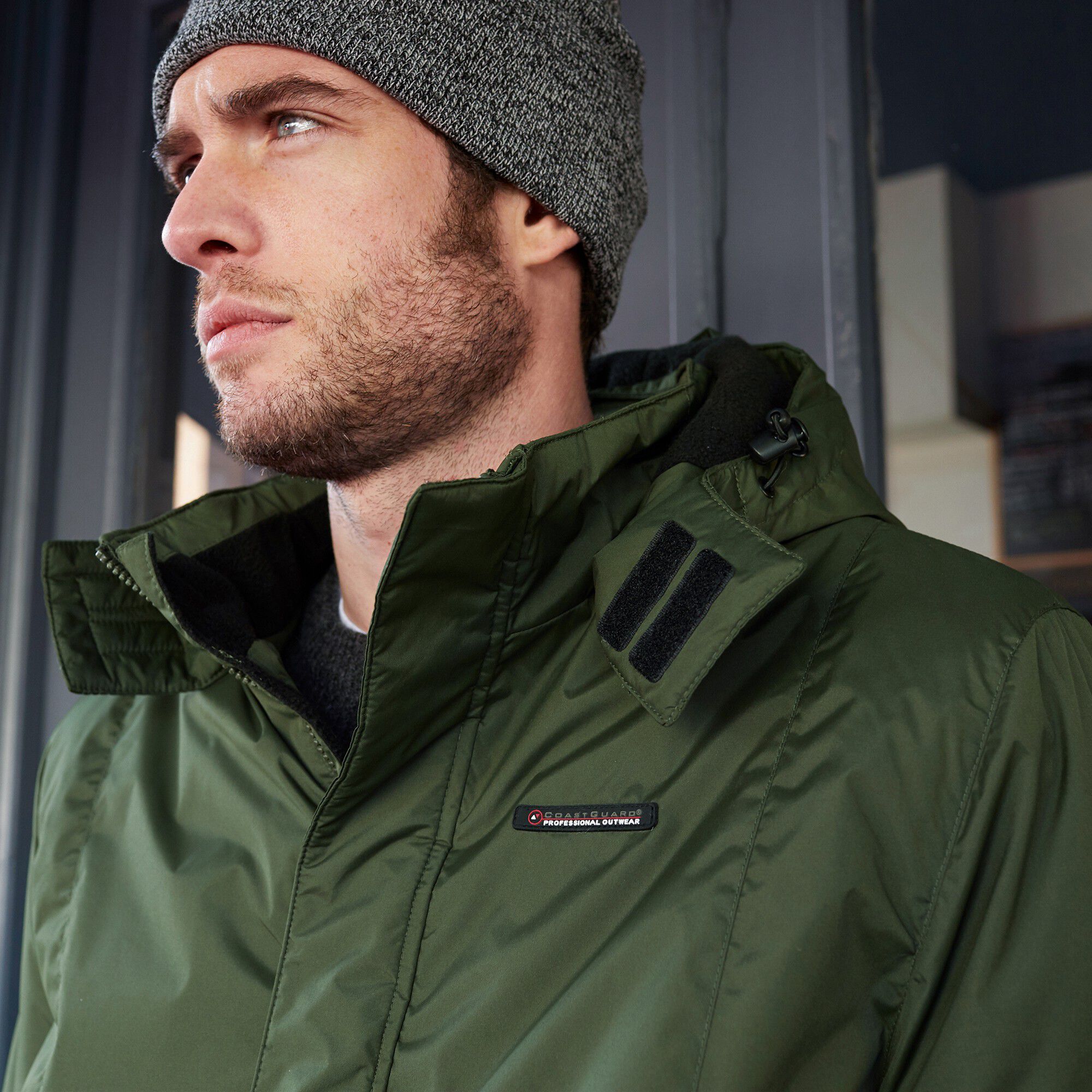 Parka imperméable doublée polaire à capuche