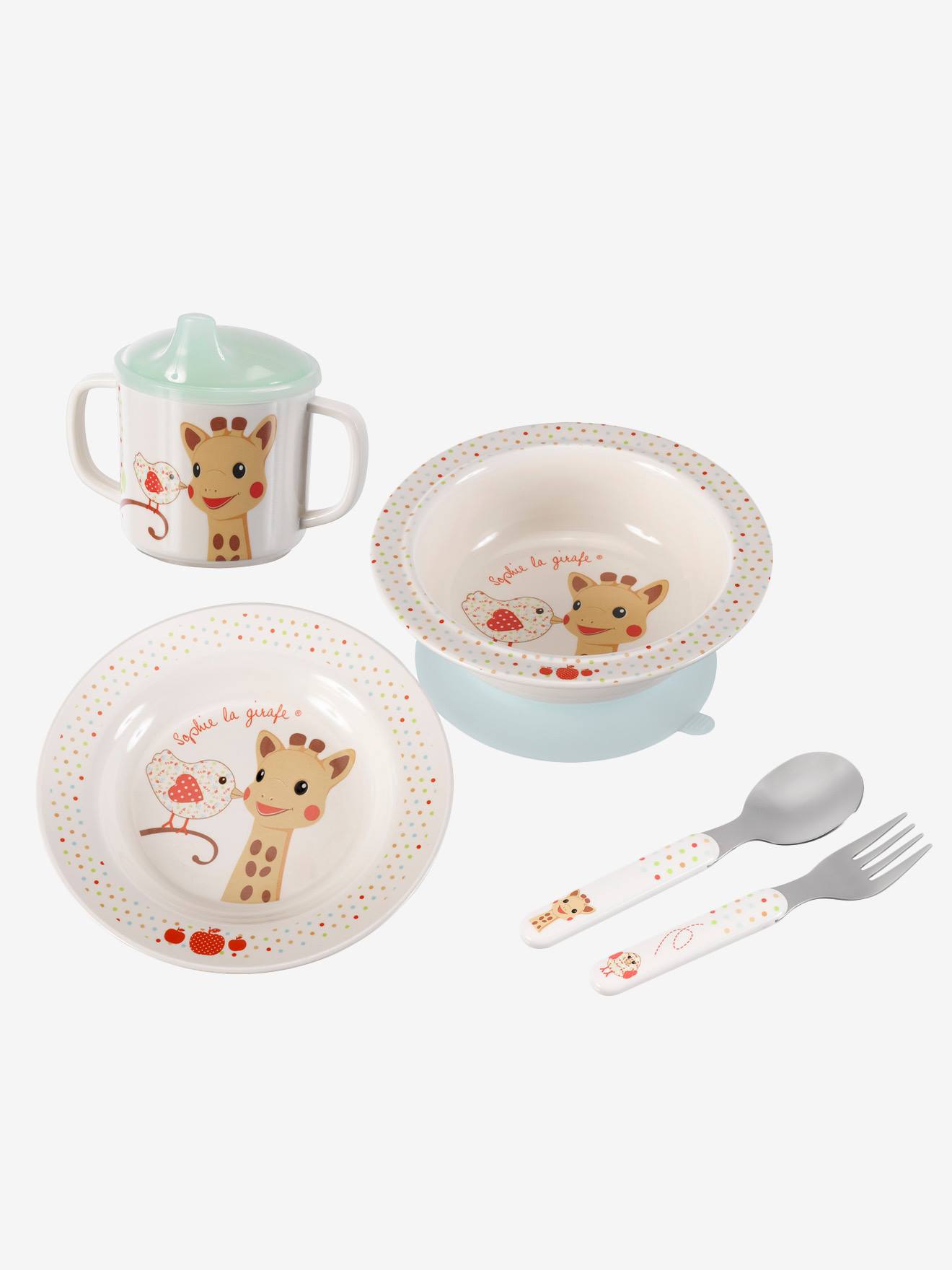 Coffrets repas Sophie la girafe® VULLI kiwi avec oiseau