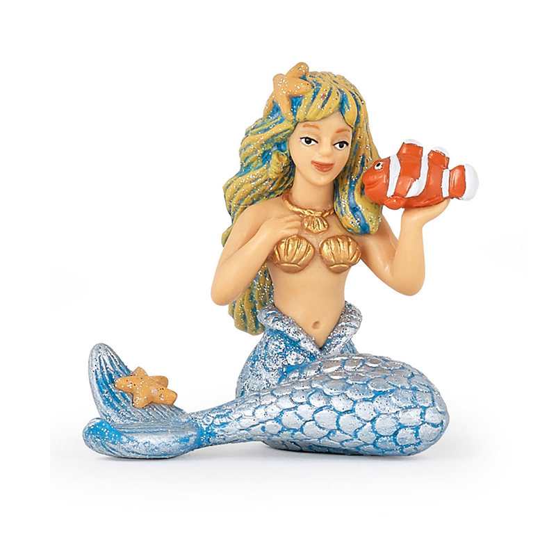 Figurine sirène argentée Papo