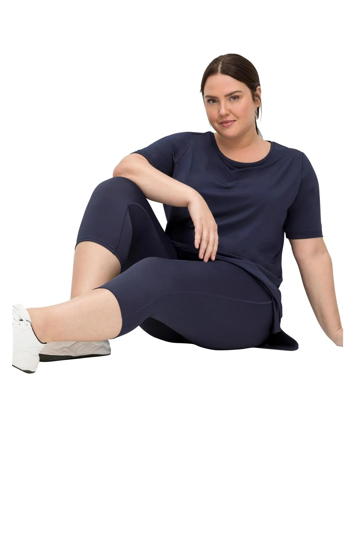 Sheego  Kurze Sporthose - Blau - Mittlerer Bund