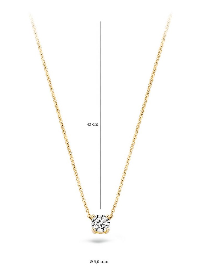 Collana Blush in oro giallo 14 carati con zirconi cubici 3049YZI