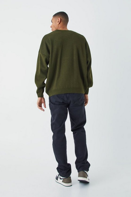 Oversize Pullover mit Totenkopf-Print